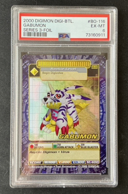 PSA 6 GABUMON Holo Foil Digi-Battle Series 3 BO-116 Digimon 2000 Card - Image 3