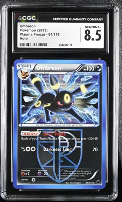 CGC 8.5 NM/MINT+ Umbreon 64/116 Plasma Freeze Holo Pokemon Card - Image 1