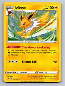 Jolteon (Cosmos Holo) 047/185 Promo Miscellaneous Cards & Products Pokemon NM - Image 1