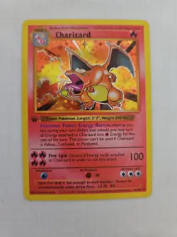 1999 Pokemon Charizard Holo Rare Card 1st edition See Photos - Image 1