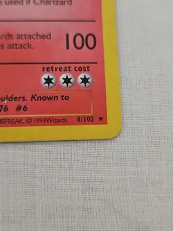 1999 Pokemon Charizard Holo Rare Card 1st edition See Photos - Image 4