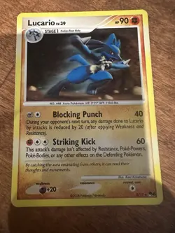 Lucario 002/017 POP Series 8 Pokemon Card Rare Black Star Promo Non-Holo - Image 1