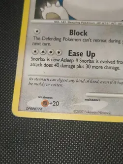 Pokemon TCG Diamond and Pearl Snorlax Card 37/130 Rare Non Holo - Image 5