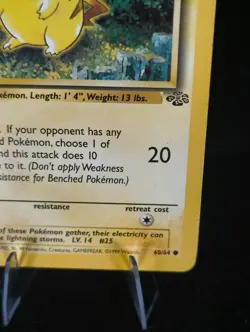 Pikachu 60/64 Jungle Pokemon Card TCG - Image 4