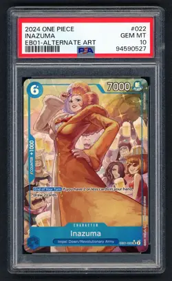 PSA 10 Inazuma EB01-022 Alt Art One Piece Memorial Collection English - Image 1