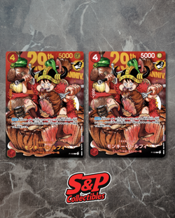 *PREORDER* -One Piece Card - Monkey D.Luffy 29th Promo Shonen - Gold + Silver - Image 1
