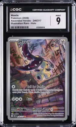 2026 POKEMON ASCENDED HEROES ILLUSTRATION RARE-HOLO #246/217 MAWILE CGC 9 - Image 1