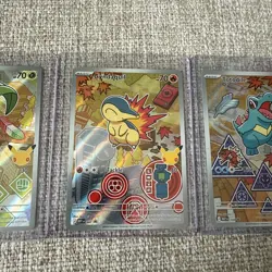 Pokemon TCG First Partner Illustration Collection Series 2 Johto Starters Set #1 - Image 3