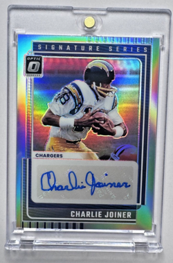 Charlie Joiner 2025 Donruss Optic Signature Series HOLO AUTO Chargers 🔥 🖊 - Image 1