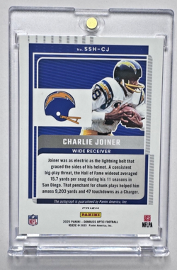 Charlie Joiner 2025 Donruss Optic Signature Series HOLO AUTO Chargers 🔥 🖊 - Image 3