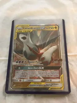 Pokemon Latias & Latios GX 113/181 Sun & Moon Team Up Ultra Rare Holo NM-/LP - Image 1