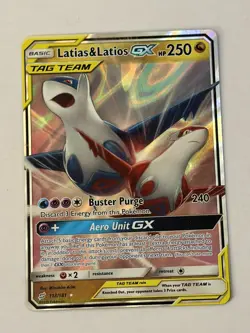 Pokemon Latias and Latios GX 113/181 Sun and Moon Team Up - NM - Image 1