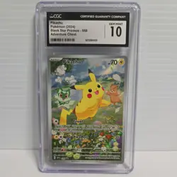 CGC 10 GEM MINT Pikachu SVP088 Black Star Promos Adventure Chest Holo Pokemon - Image 1