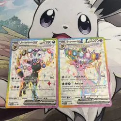 Pokemon TCG Prismatic Evolutions Premium Figure Collection Promos SVP 175 & 176 - Image 1