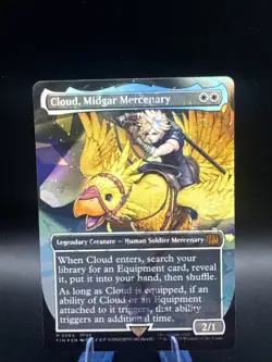 Cloud Midgar Mercenary 0564 Final Fantasy MTG Magic English CHOCOBO TRACK FOIL - Image 1