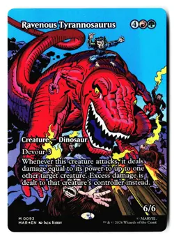 Ravenous Tyrannosaurus (Borderless) 93 MAR Magic: The Gathering Foil - Image 1