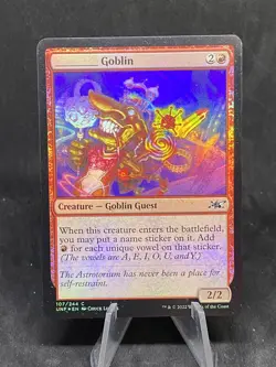 MTG FOIL ________ Goblin - Unfinity Card #107 - Image 1