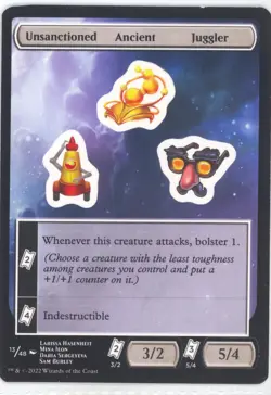 MTG Unsanctioned Ancient Juggler C Unfinity Sticker Sheets #13 - Image 1