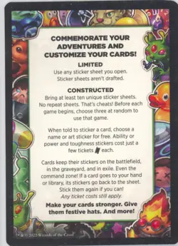 MTG Unsanctioned Ancient Juggler C Unfinity Sticker Sheets #13 - Image 2