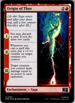Origin of Thor 701 Commander: Marvel Super Heroes Magic: The Gathering Foil NM - Image 1