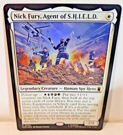 Nick Fury, Agent of S.H.I.E.L.D. Marvel Magic the Gathering MTG Foil NM - Image 1