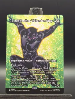 Black Panther, Wakandan King (Borderless) Marvel Super Heroes Regular NM MTG - Image 1