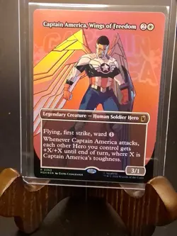 Captain America, Wings of Freedom (Borderless) Marvel Super Heroes MTG Foil NM - Image 3