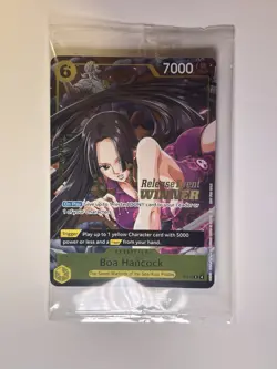 One Piece Card Game Boa Hancock Pre-Release Event Winner P-115 Near Mint Sealed - Image 1