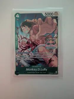 *Unopened* Monkey.D.Luffy (Red Bull Double Don!!) PRB02-005 One Piece Promo Card - Image 1