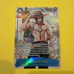 One Piece TCG Portgas D. Ace OP13-119 Alt Art SEC “Carrying On His Will” NM Foil - Image 1