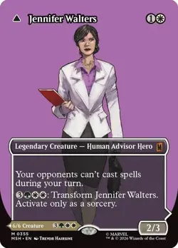 NM Borderless Jennifer Walters, MTG, Super Heroes, Magic the Gathering, 355 - Image 1