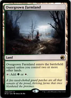 Overgrown Farmland 265 Rare Innistrad: Midnight Hunt MTG NM - Image 1