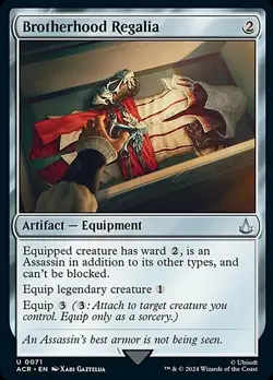 Magic The Gathering MTG BROTHERHOOD REGALIA Assassin's Creed NM Near Mint - Image 1