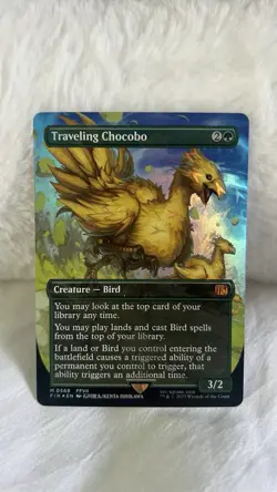 Traveling Chocobo 0568 Promo Final Fantasy MTG Magic English CHOCOBO TRACK FOIL - Image 1