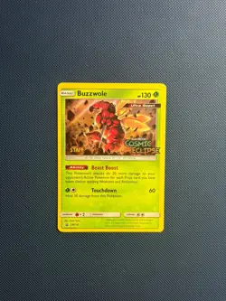 (NM+) Buzzwole STAFF (Prerelease) Promo SM218 Black Star Promo Pokemon TCG - Image 1