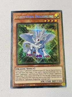 Lightsworn Dragonling Prismatic Secret Rare MP25-EN066 2025 MegaPack 1st Edition - Image 1