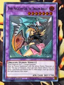 Yugioh Dark Magician Girl The Dragon Knight DLCS-EN006 BLUE Ultra Rare 1st Ed NM - Image 1