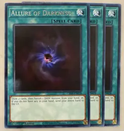Yugioh! 3x Allure of Darkness CRBR-EN028 Rare 1st Ed NM - Image 1