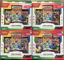 Pokemon First Partner Illustration Collection Series 1 lot 4 Box Lot Sealed - Image 1