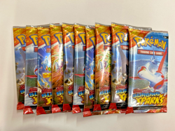 10x Pokemon Surging Sparks SV08 Booster Pack New Sealed English Scarlet Violet - Image 1