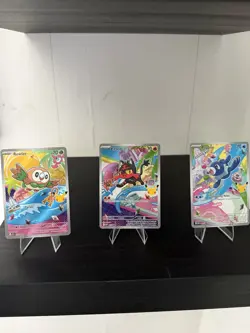Pokemon First Partner Illustration Collection Series 1 Alola Gen 7 Starters Set - Image 1