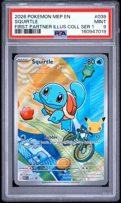 2026 POKEMON FIRST PARTNER ILLUSTRATION COLLECTION SERIES 1 SQUIRTLE PSA 9 - Image 1
