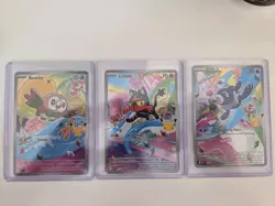 Pokemon First Partner Series 1 illustration Collection- Rowlet, Litten, Popplio - Image 1