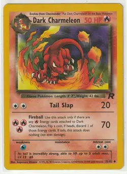Dark Charmeleon 32/82 Team Rocket - W Gold Stamp Wizards Promo Pokemon Card VLP - Image 1