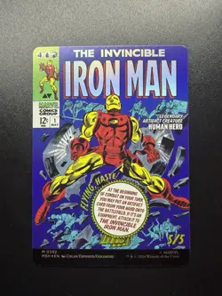 MTG Marvel Super Heroes - Tony Stark Invincible Iron Man - Borderless Foil - Image 1