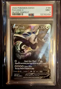 Pokemon 2022 Lugia V 186/195 Alt Art Silver Tempest PSA 9 - Image 1