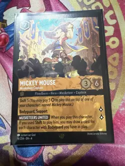 Mickey Mouse Musketeer Captain 16/204 Disney Lorcana Cold Foil Ursula's Return - Image 1
