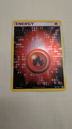 Pokemon TCG Fire Energy Holo Rare 2005 Ex Emerald 102/106 - Image 1