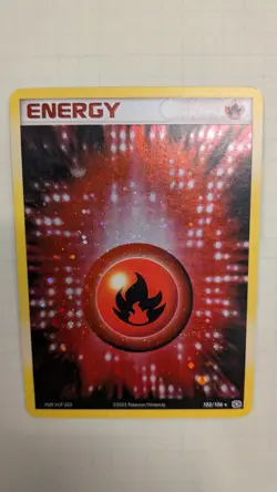 Pokemon TCG Fire Energy Holo Rare 2005 Ex Emerald 102/106 - Image 2