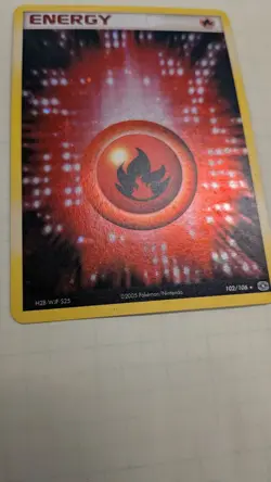 Pokemon TCG Fire Energy Holo Rare 2005 Ex Emerald 102/106 - Image 3